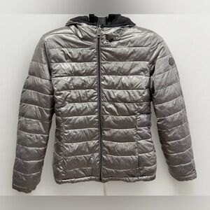 Andrew Marc Women’s Silver Puffer Jacket